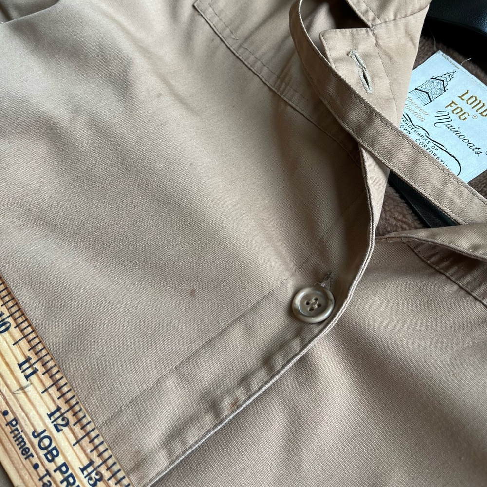 London Fog Classic Tan Maincoat Size 16M - Picture 9 of 11